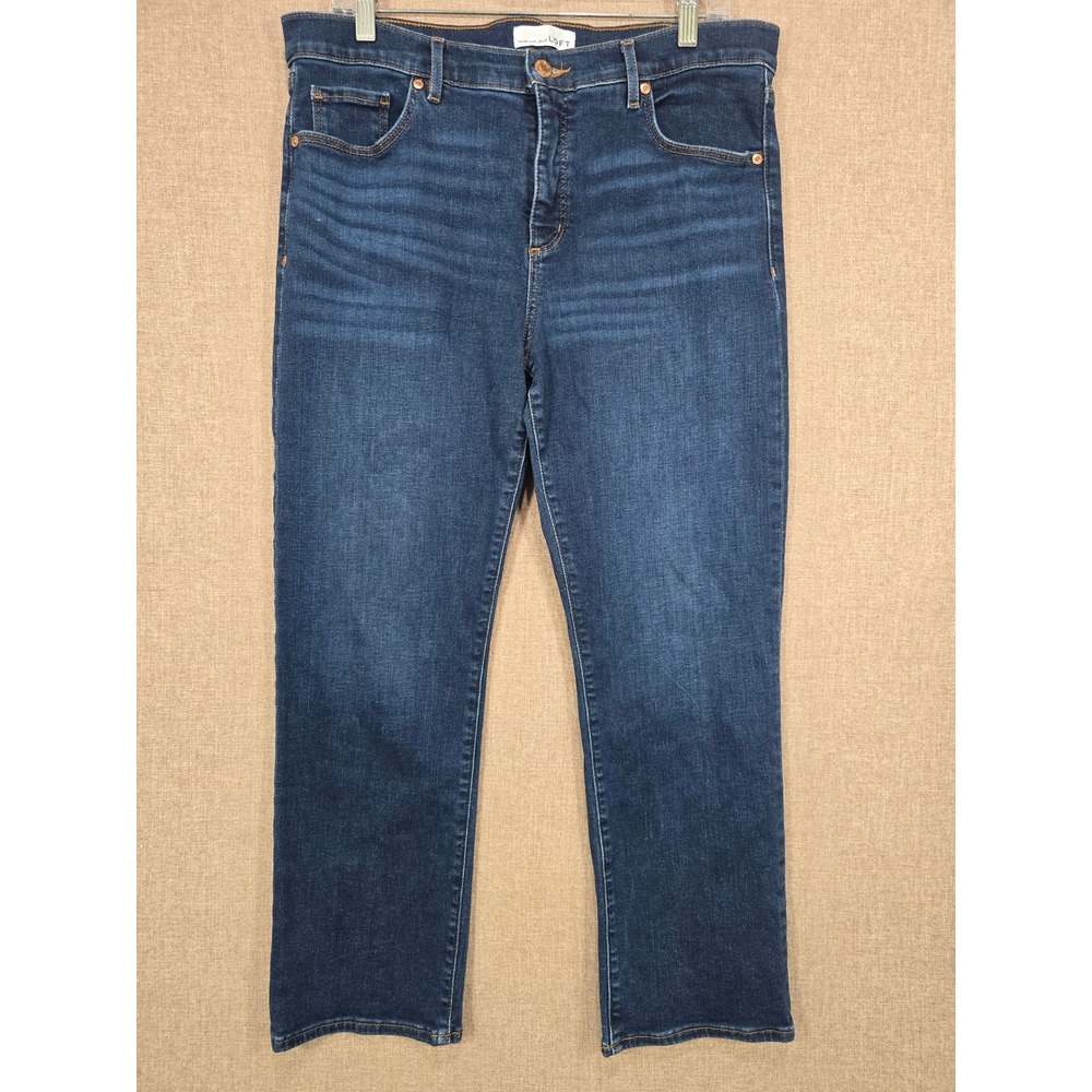 LOFT The Slim Jeans Dark Wash Denim Blue 32 14 777907 FA25